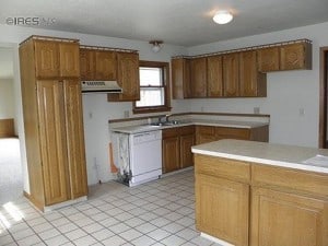 This is what the kitchen looking like the day we bought it.